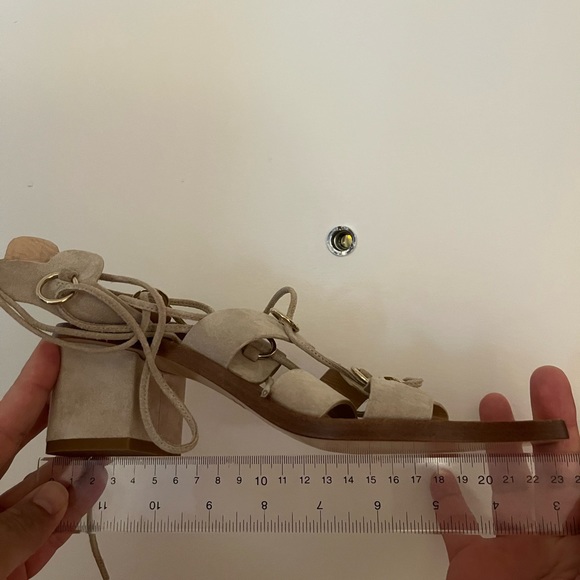 Club Monaco beige suede gladiator Sandals - Picture 6 of 9